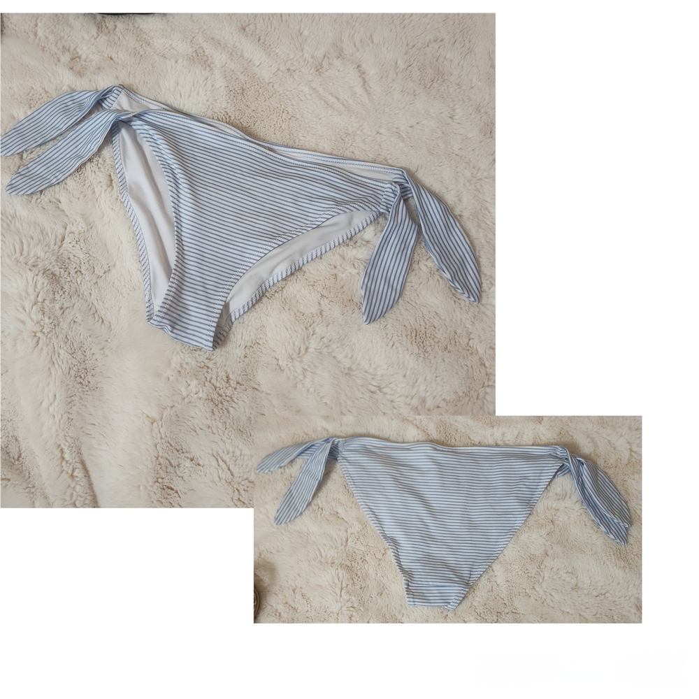 H&M Blue Striped Bikini Bottom